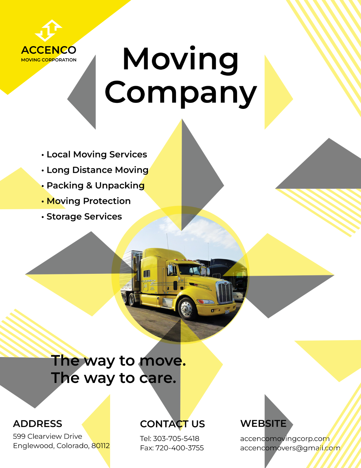 Movers & Moving Company Flyer Template