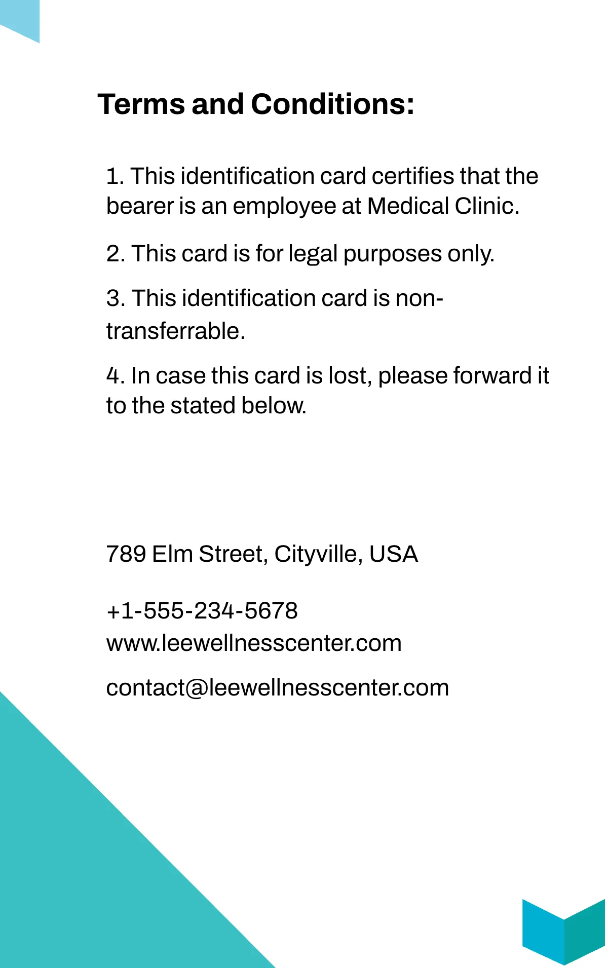 Free Medical Clinic ID Cards Template to Edit Online
