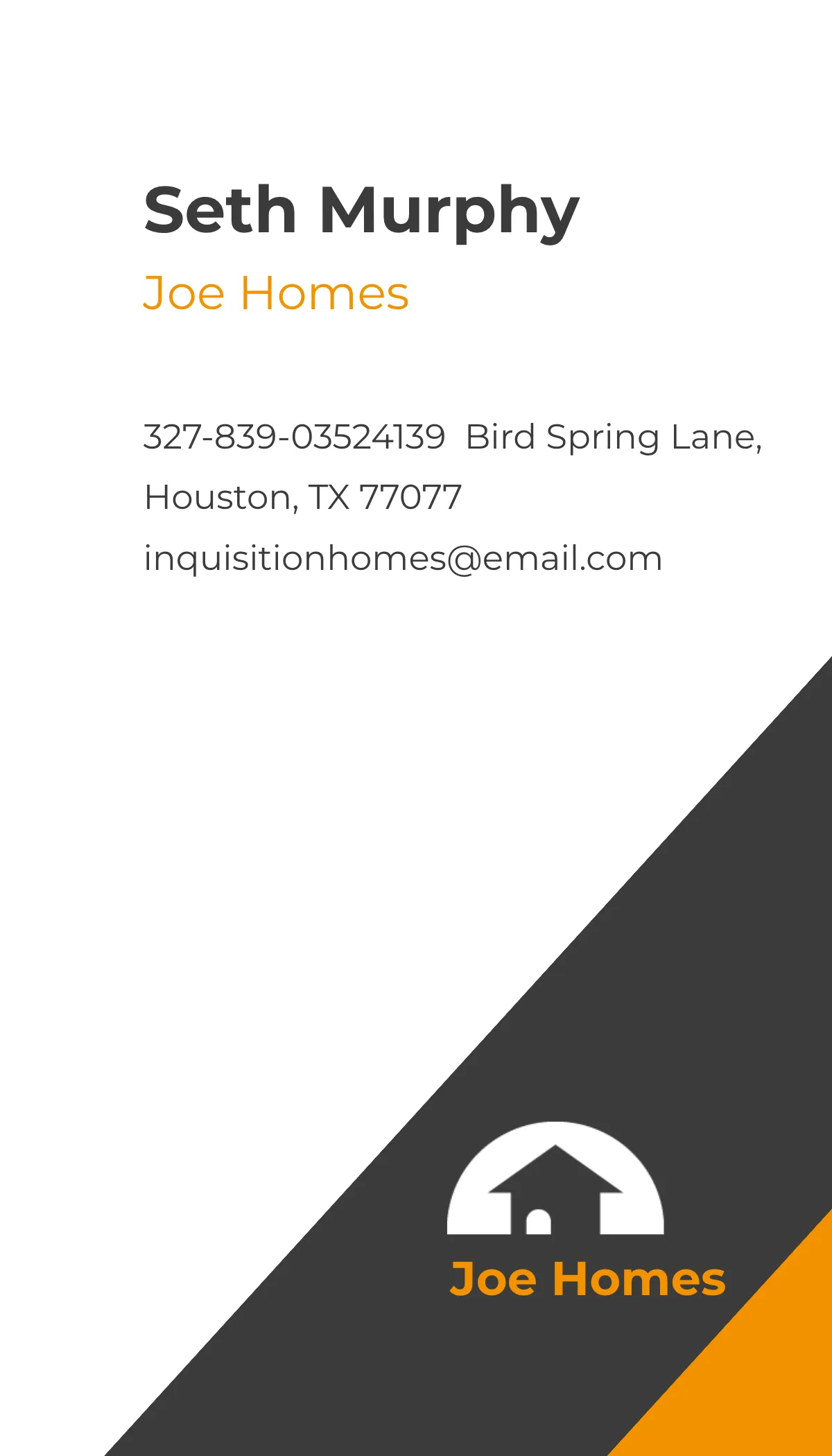 Free Real Estate Home for Sale Business Card Template to Edit Online