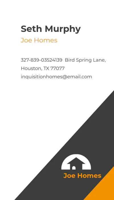 Free Real Estate Home for Sale Business Card Template to Edit Online
