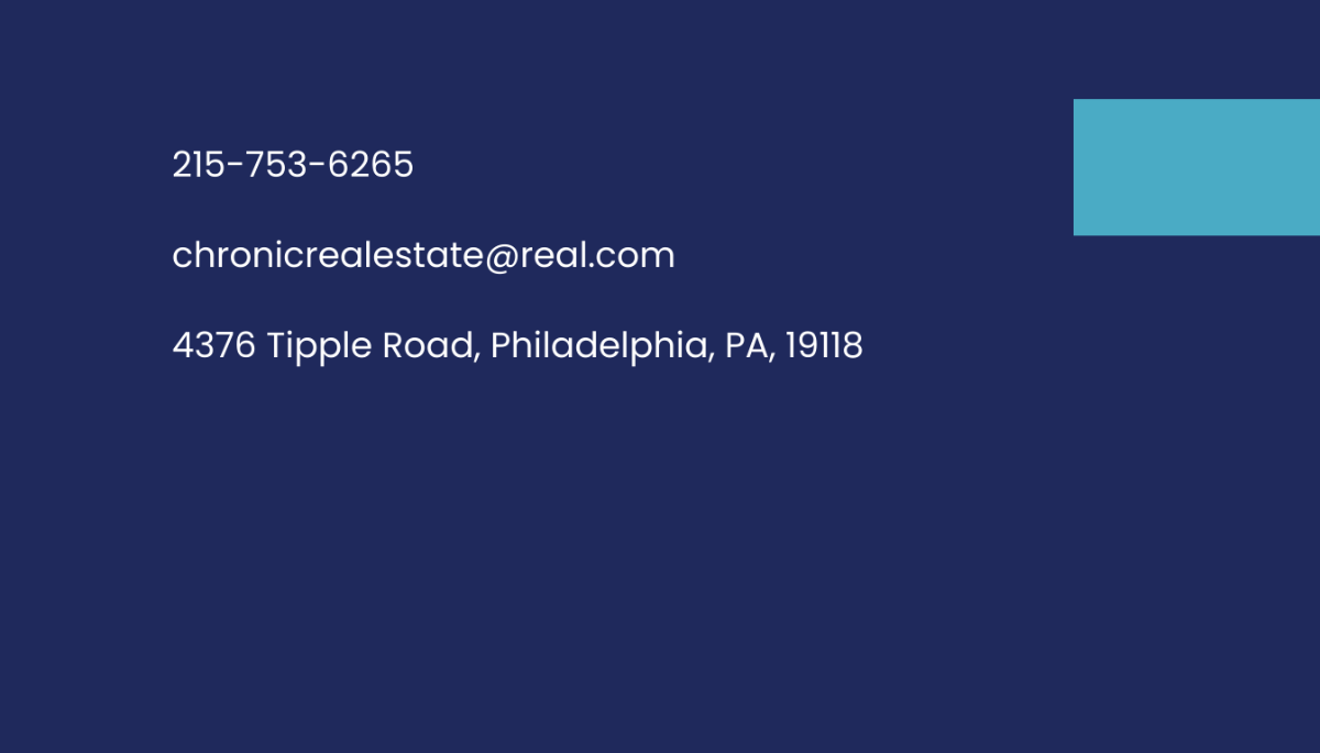 Real Estate Consultant Business Card