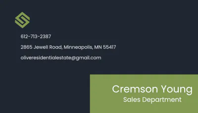 Free Real Estate Salesperson Business Card Template to Edit Online