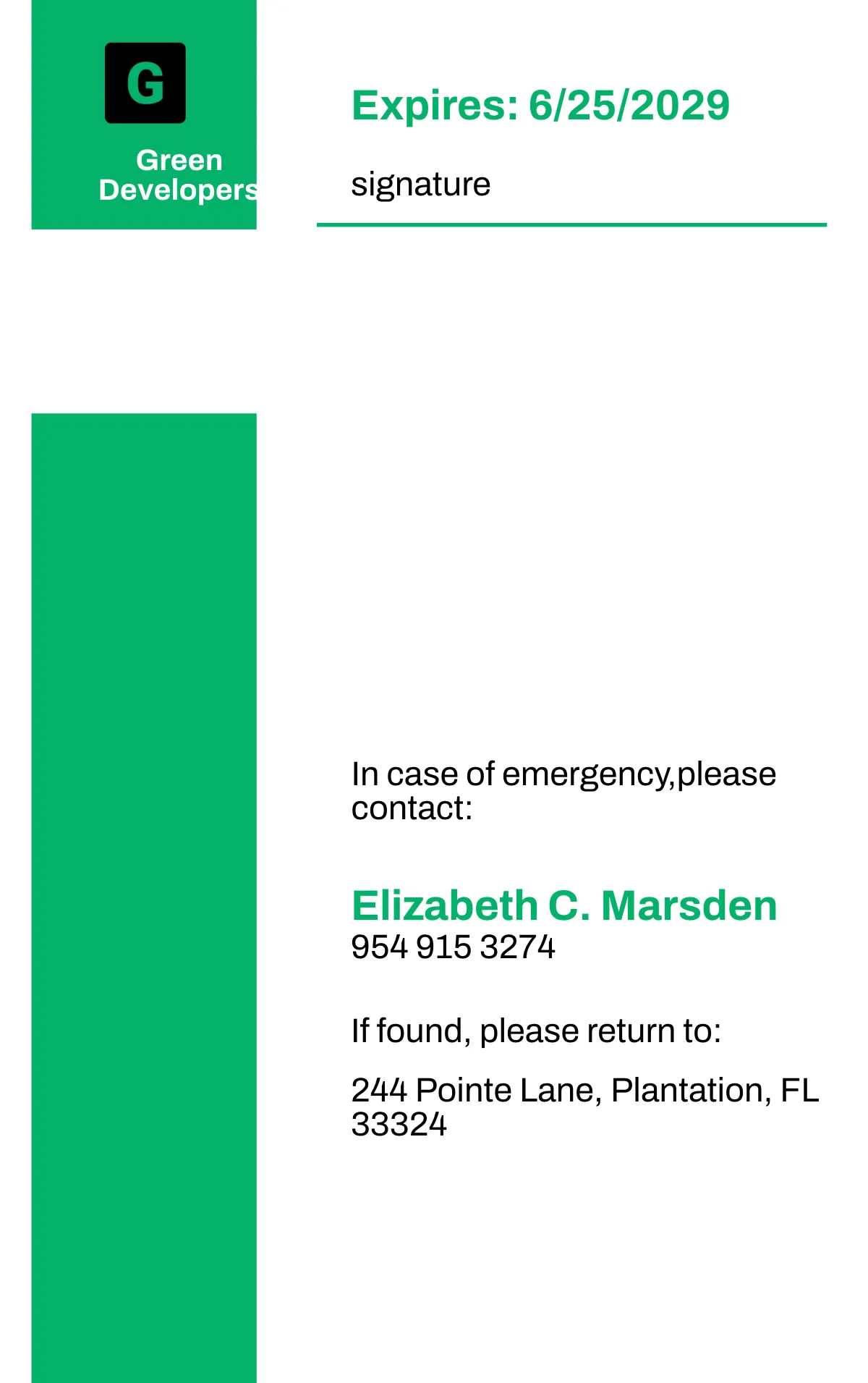 Free Elegant Real Estate ID Card Template to Edit Online