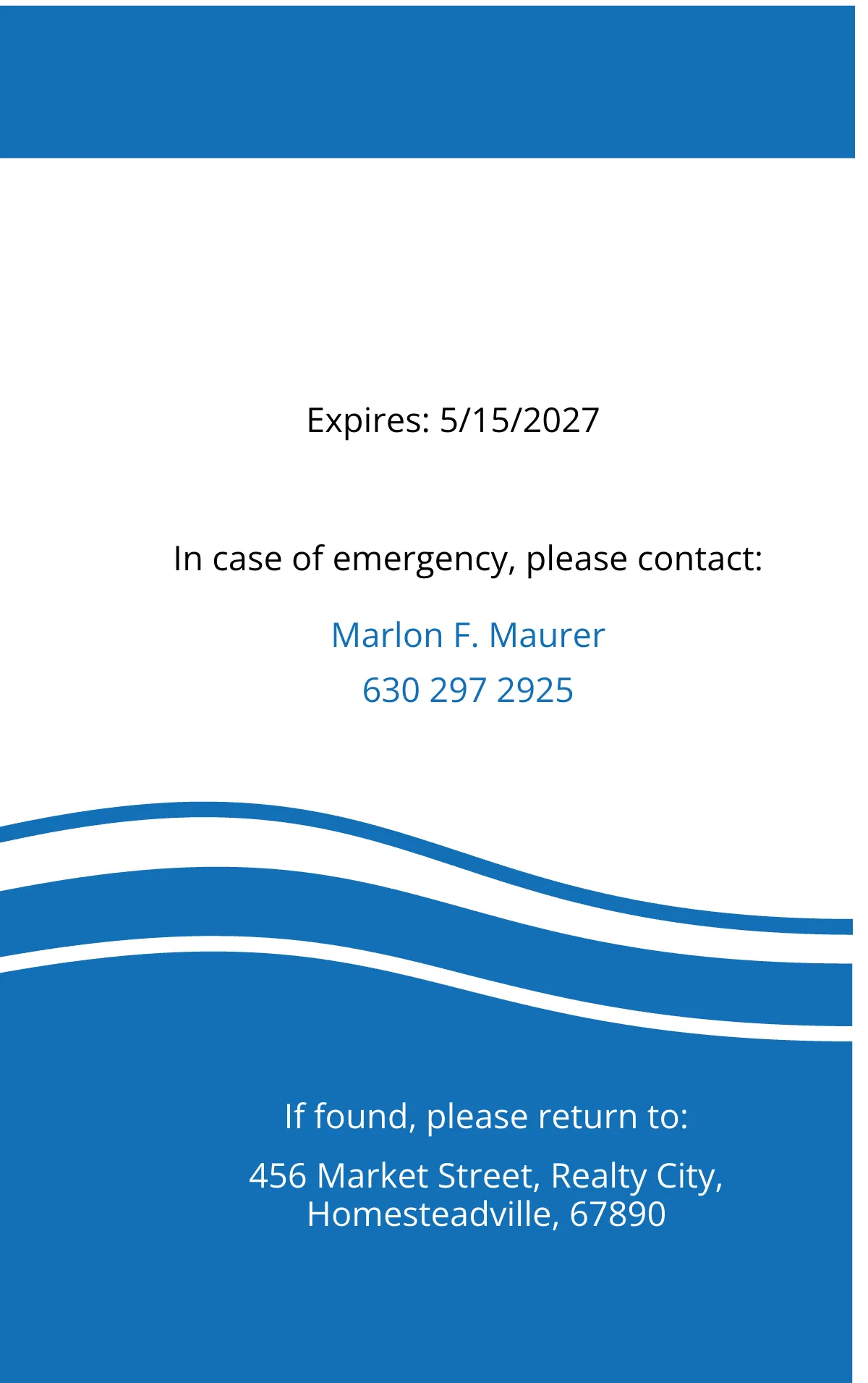 Free Real Estate Employee ID Card Template to Edit Online