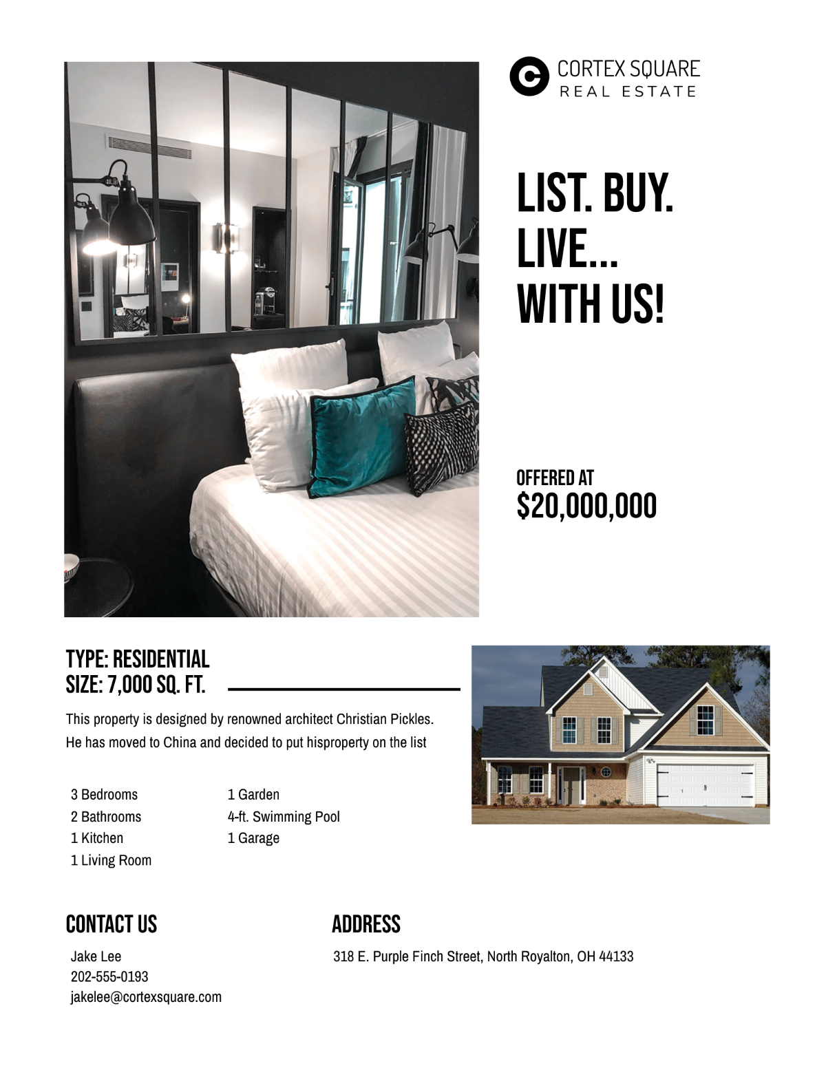 Upmarket Listing Flyer