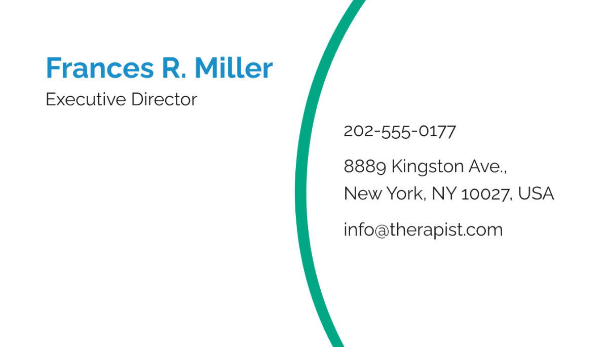 Free Therapist Business Card Template