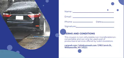 Free Car Wash Voucher Template to Edit Online