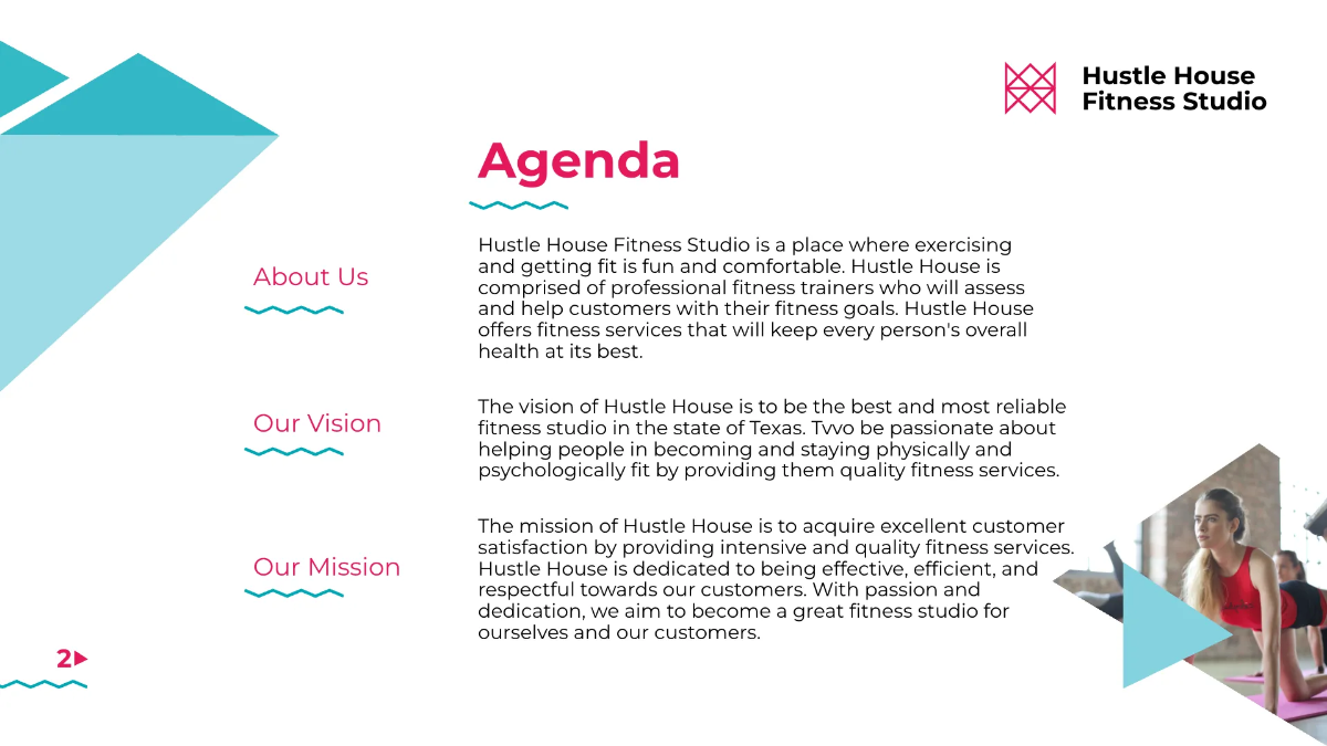 Free Fitness Studio Presentation Template to Edit Online