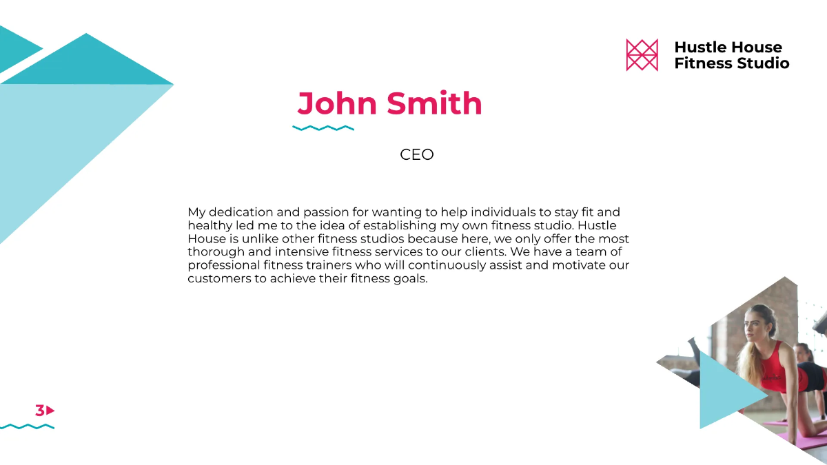 Free Fitness Studio Presentation Template to Edit Online