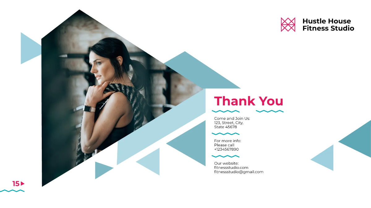 Free Fitness Studio Presentation Template to Edit Online