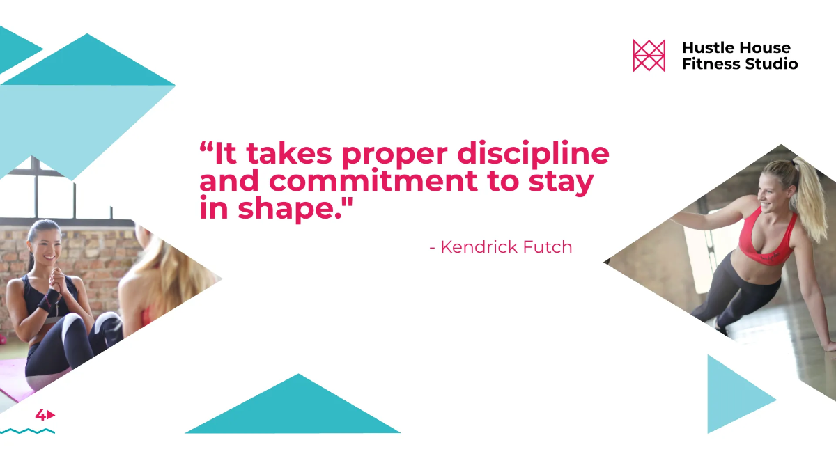 Free Fitness Studio Presentation Template to Edit Online