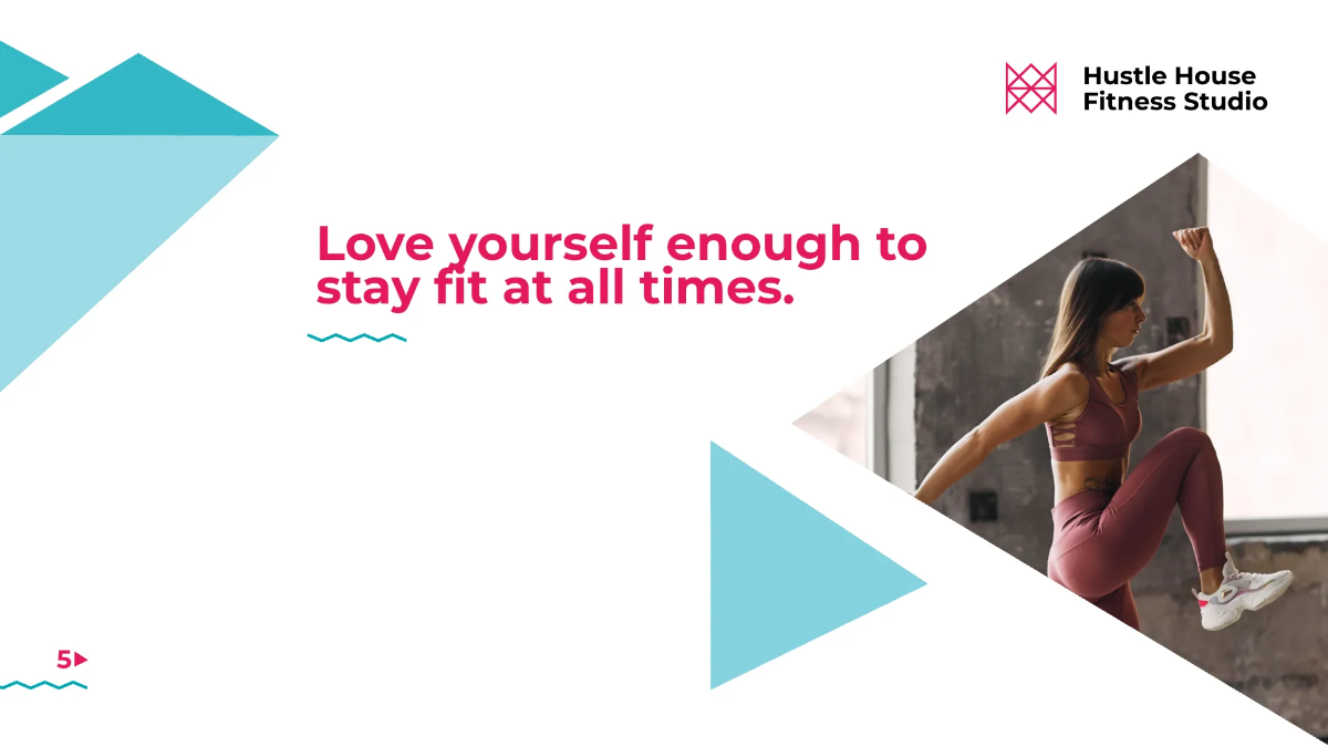 Free Fitness Studio Presentation Template to Edit Online