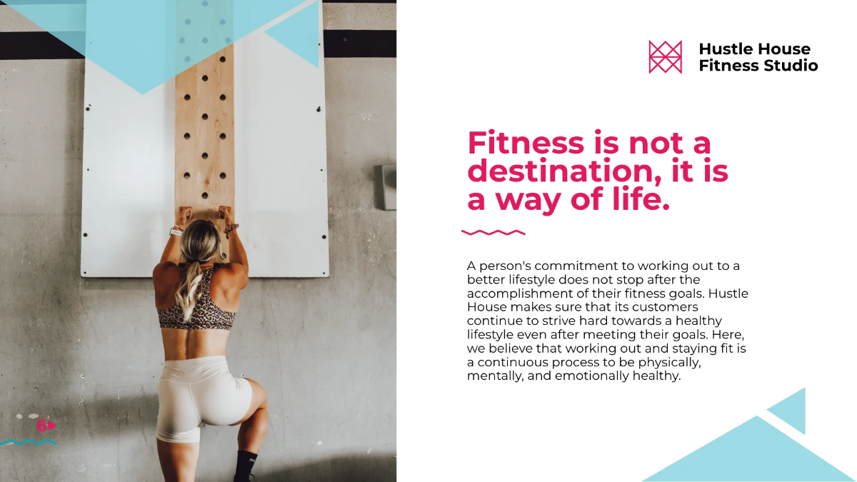 Free Fitness Studio Presentation Template to Edit Online