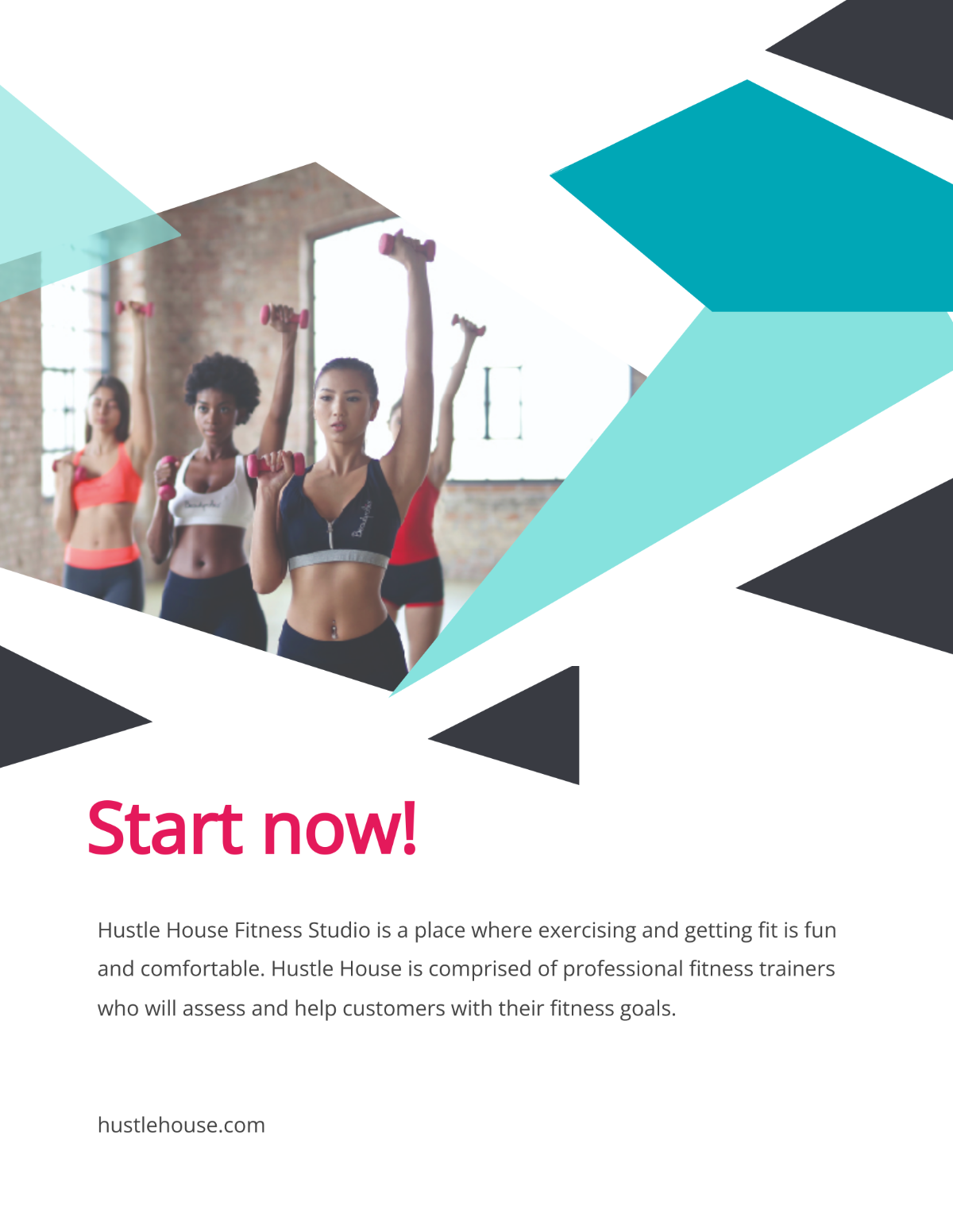 Fitness Studio Pamphlet Template