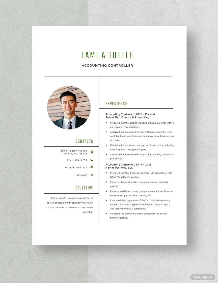 Accounting Controller Resume