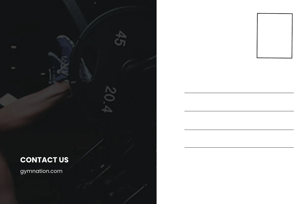 Free Fitness Gym Postcard Template to Edit Online