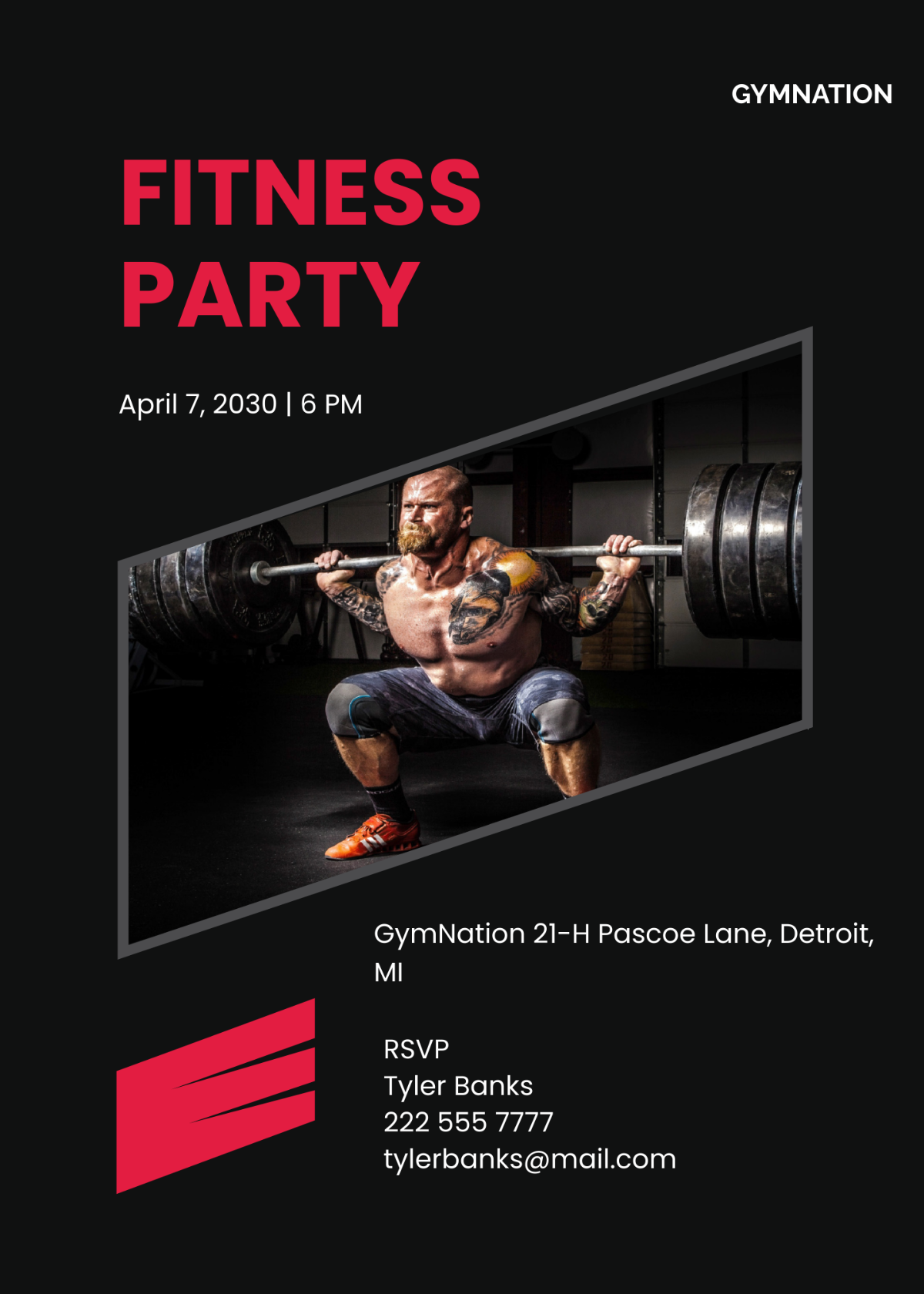 Gym Invitation Template - Edit Online & Download