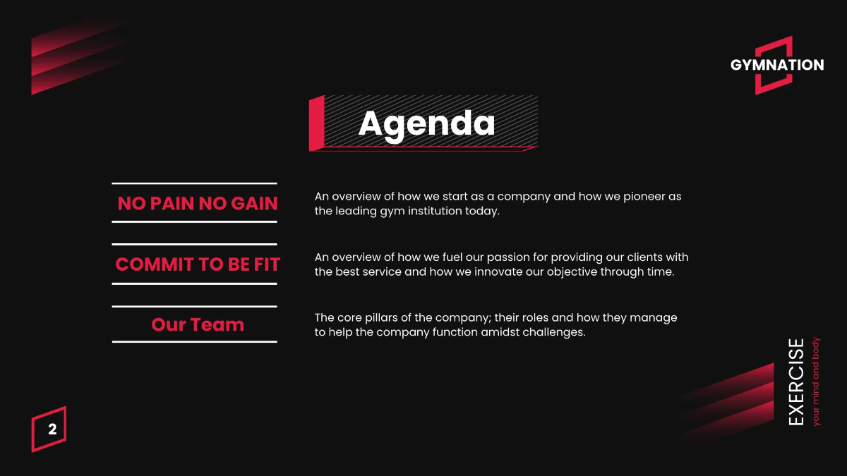 Free Gym Promotion Presentation Template to Edit Online