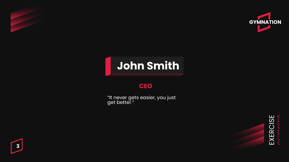 Free Gym Promotion Presentation Template to Edit Online