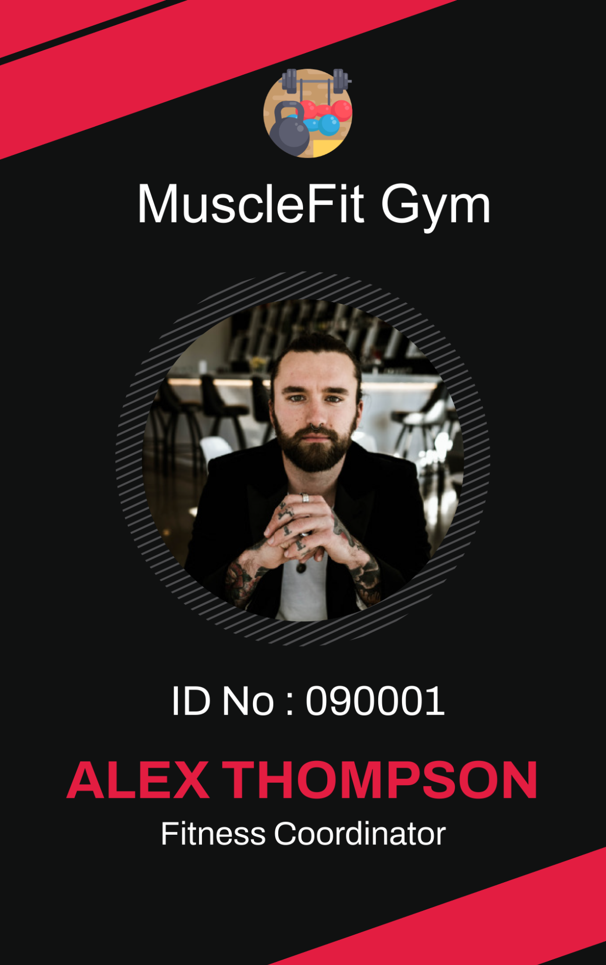 Gym Trainer ID Card