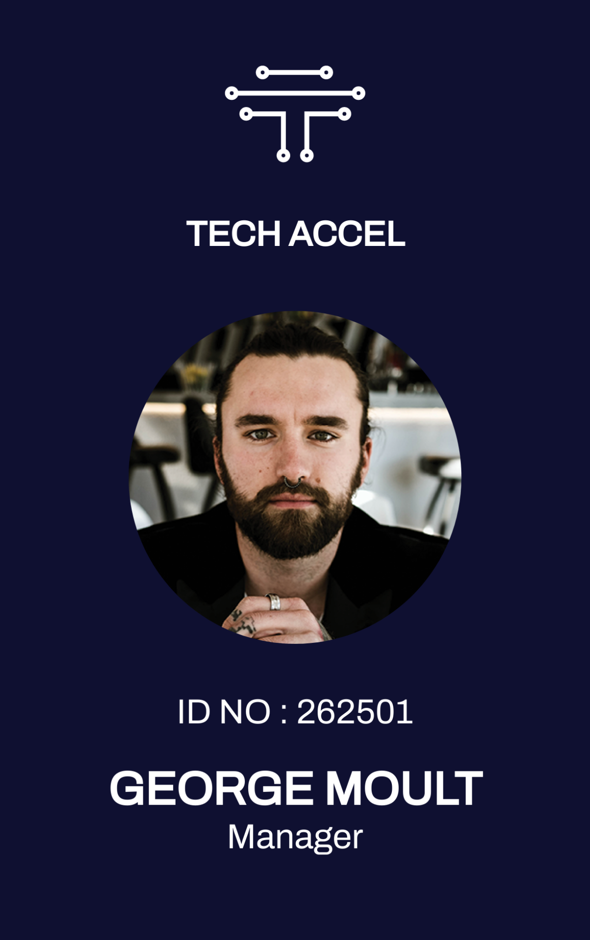 Tech Startup ID Card Template
