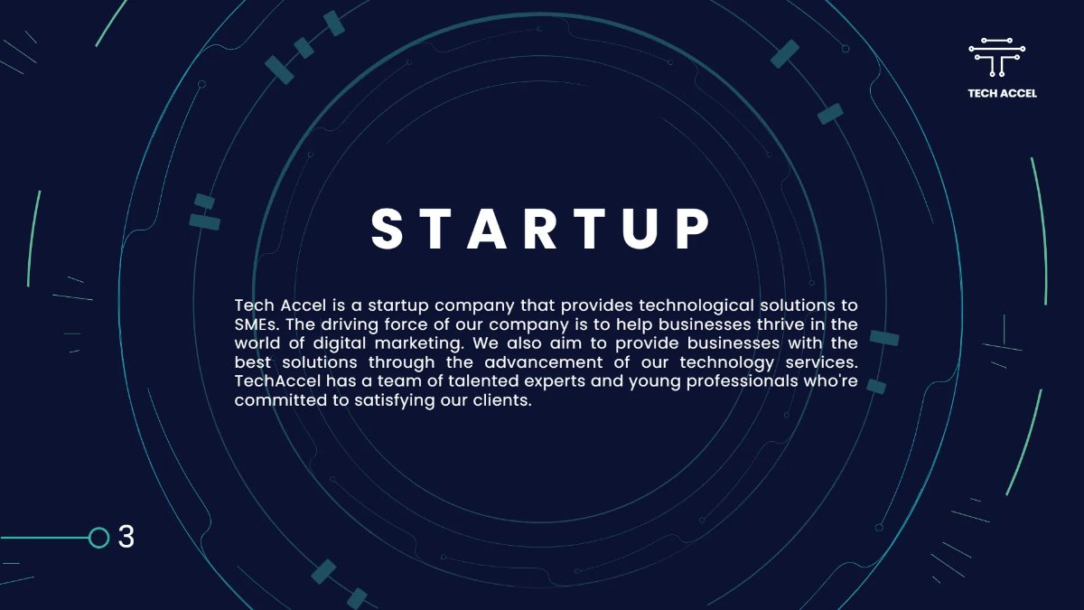 Free Technology Startup Presentation Template to Edit Online