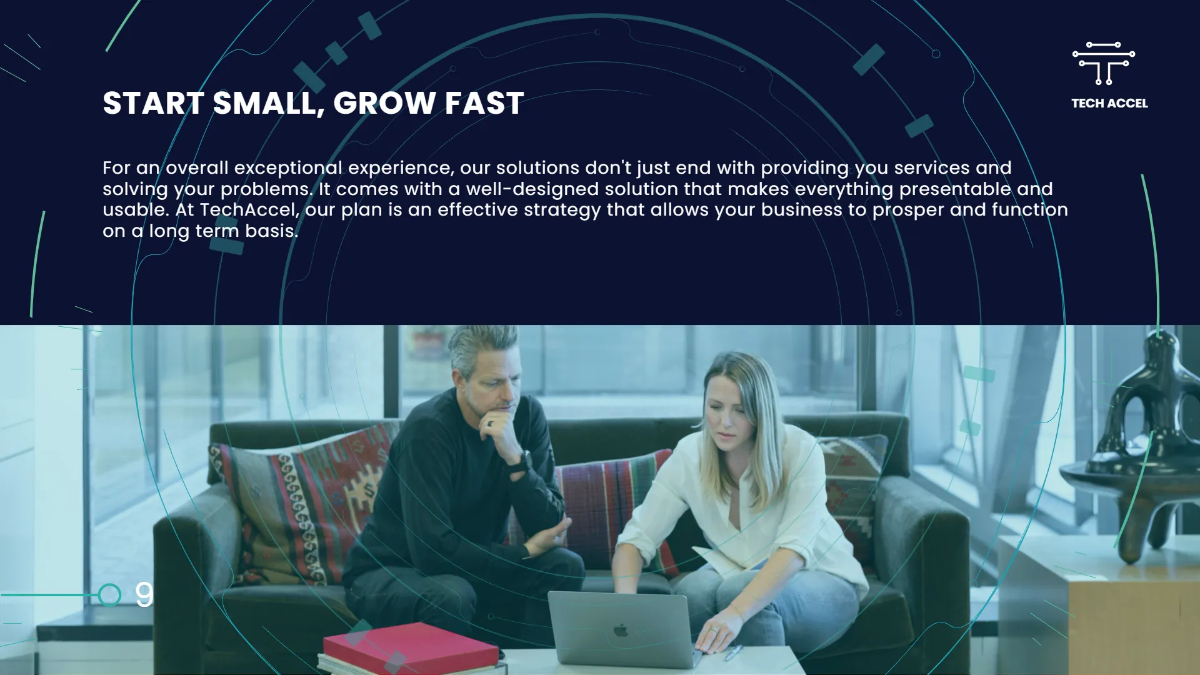 Free Technology Startup Presentation Template to Edit Online