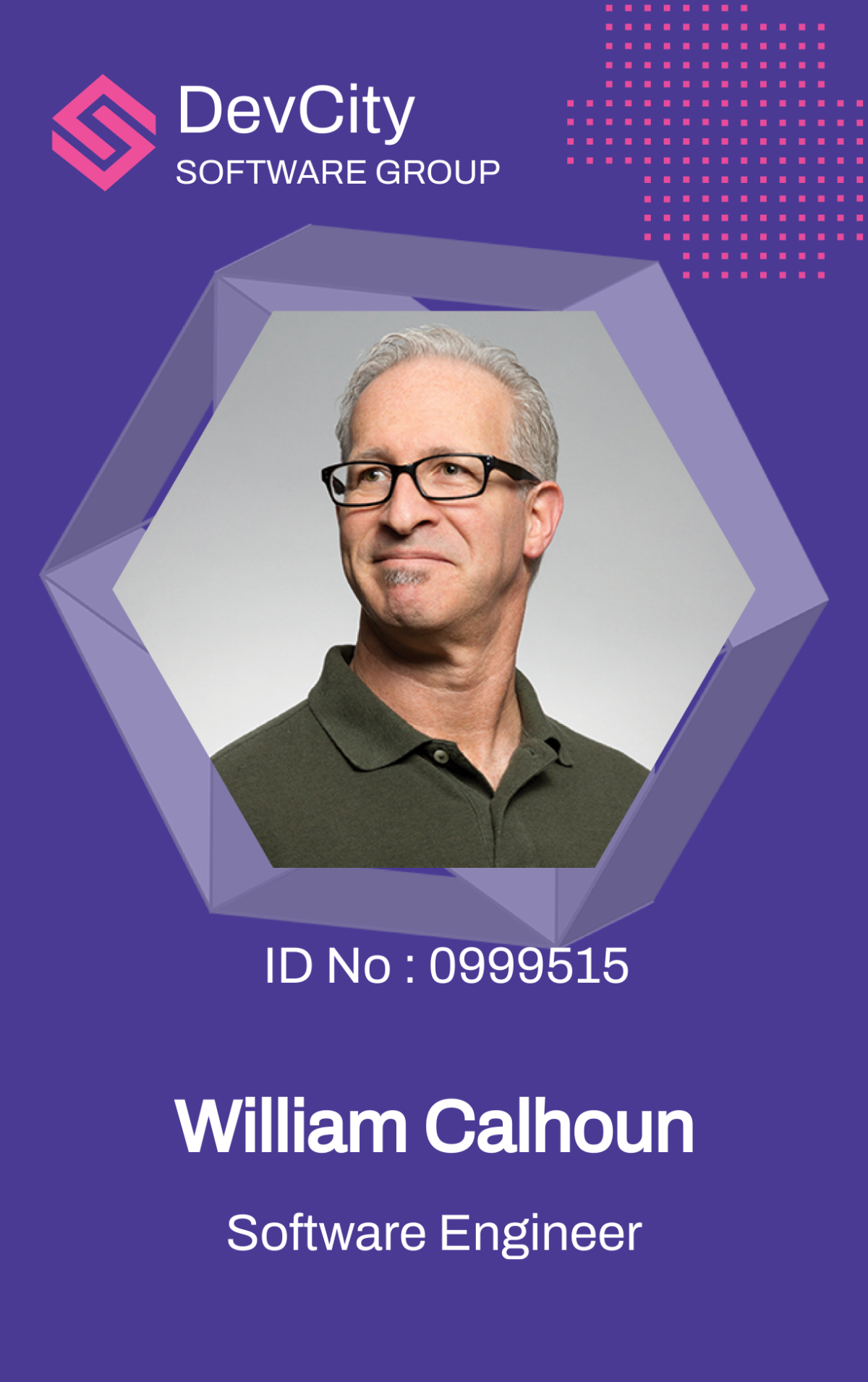 IT Software ID Card Template