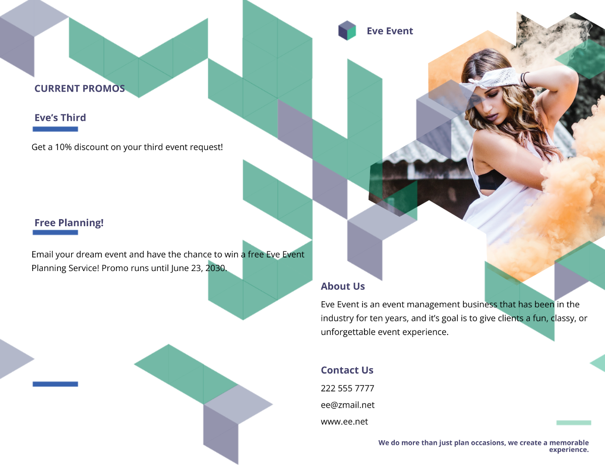 Event Management Bi-Fold Brochure Template - Edit Online & Download