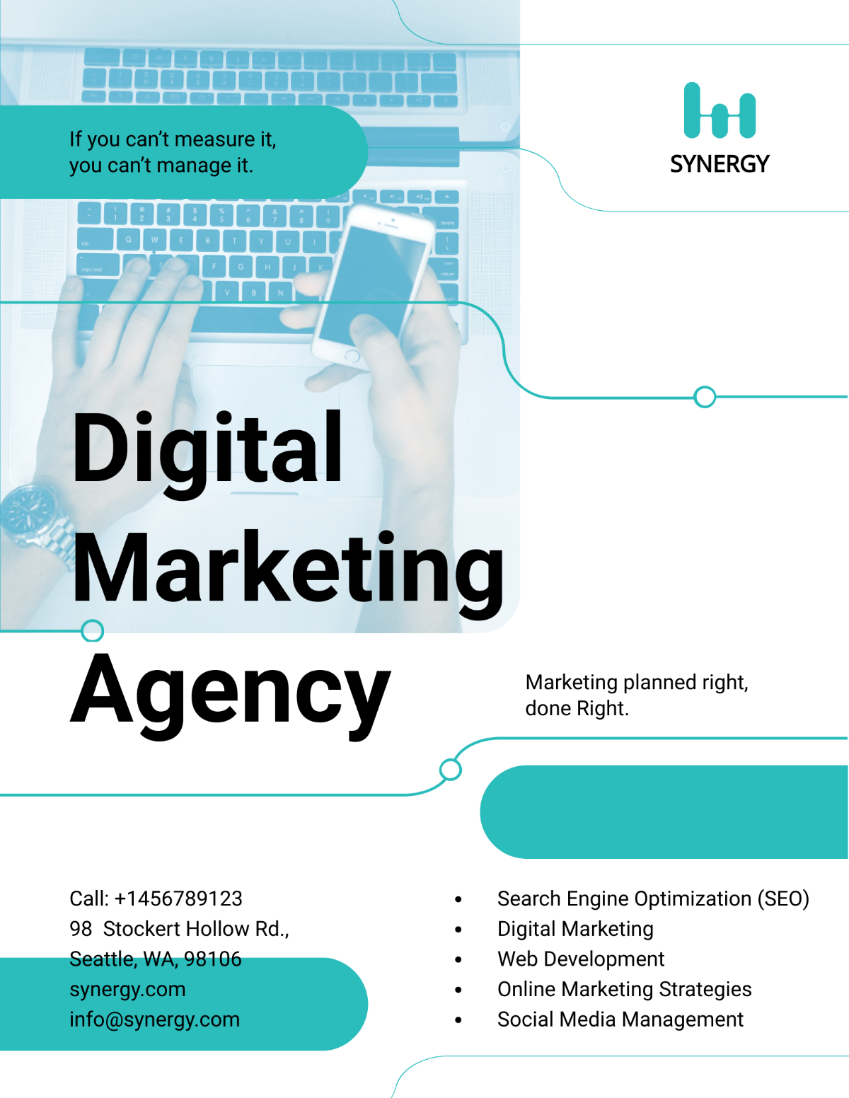 Digital Marketing Company Agency Flyer Template