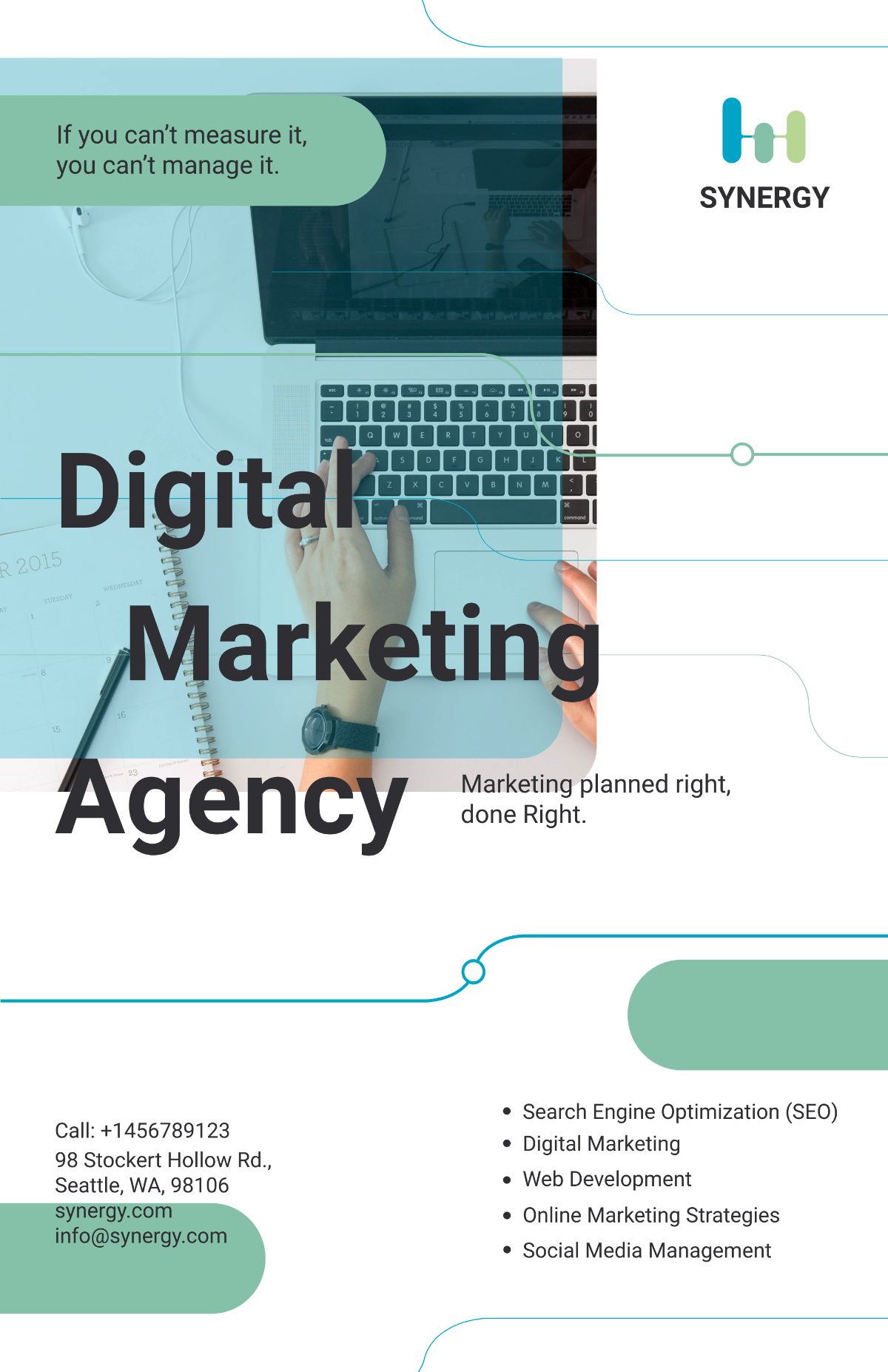 Digital Marketing Company Agency Poster Template