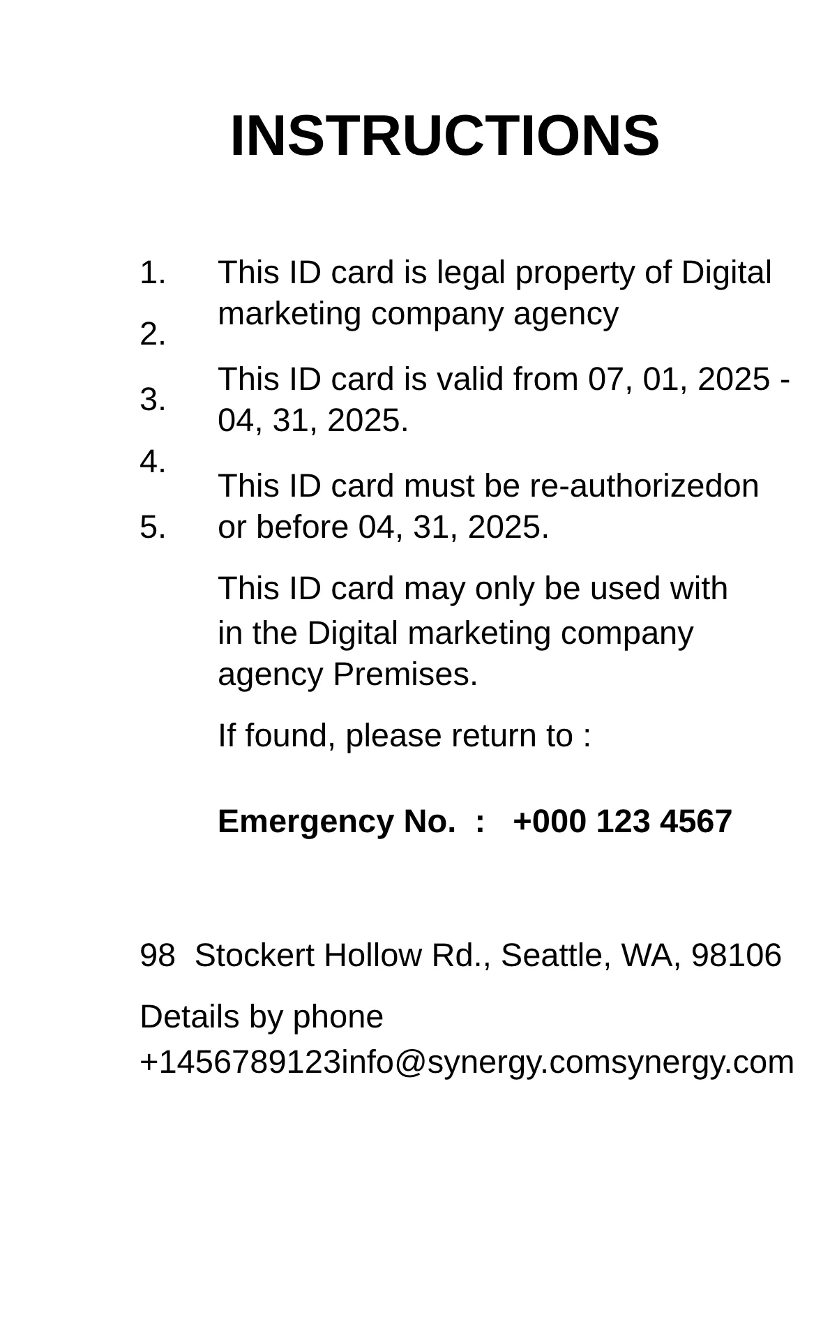 Free Digital Marketing Company Agency ID Card Template to Edit Online