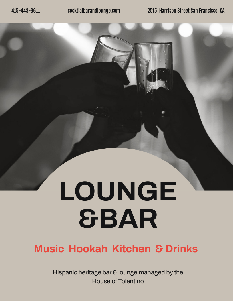 Bar/Lounge Pamphlet