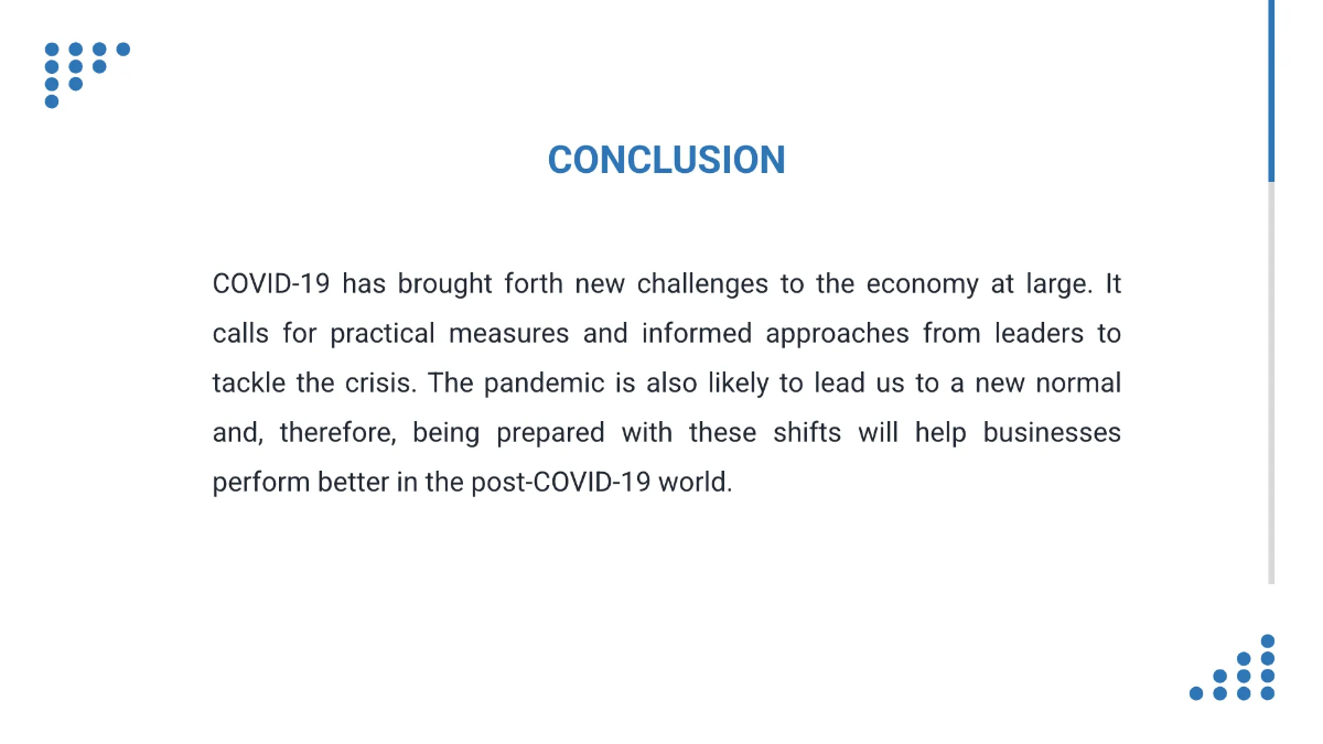 Free Coronavirus COVID-19 Economy Presentation Template to Edit Online