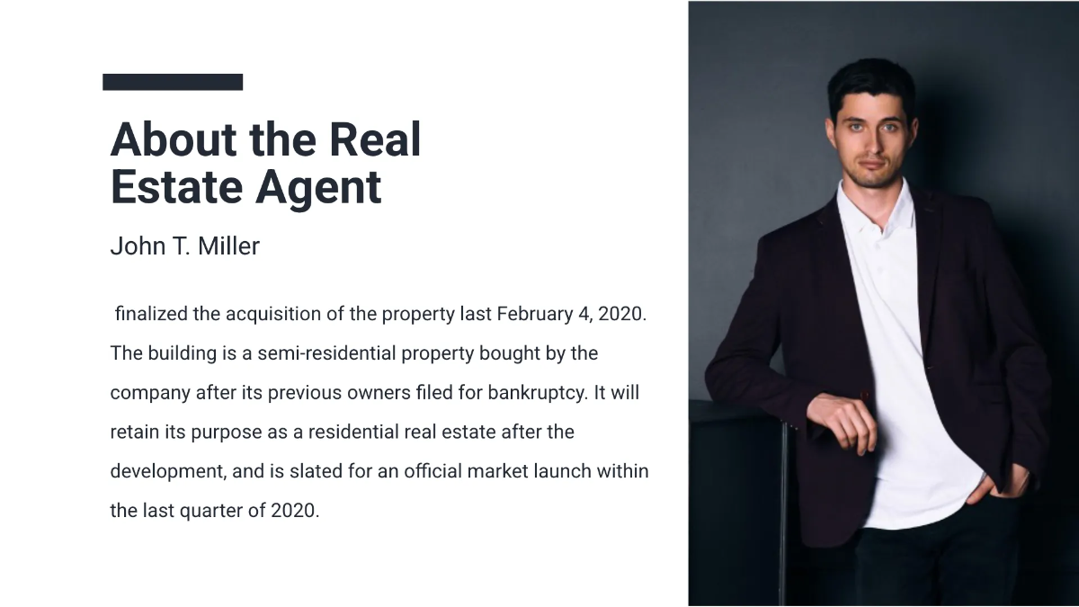 Free Real Estate Agent Presentation Template to Edit Online
