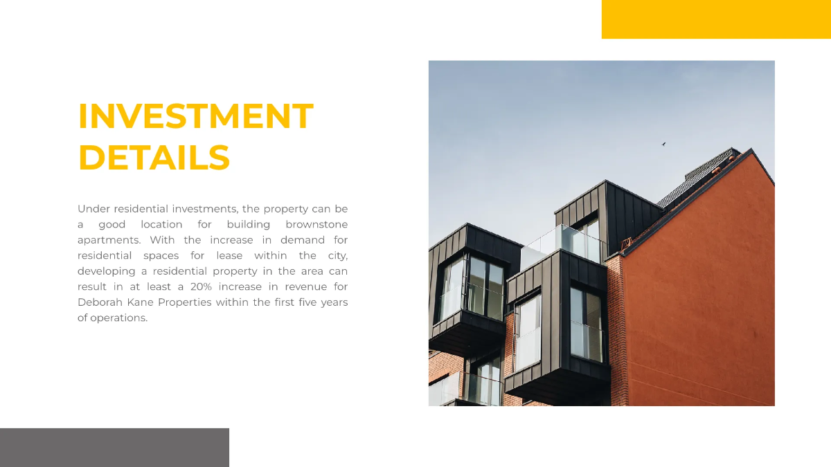 Free Real Estate Investment Presentation Template to Edit Online