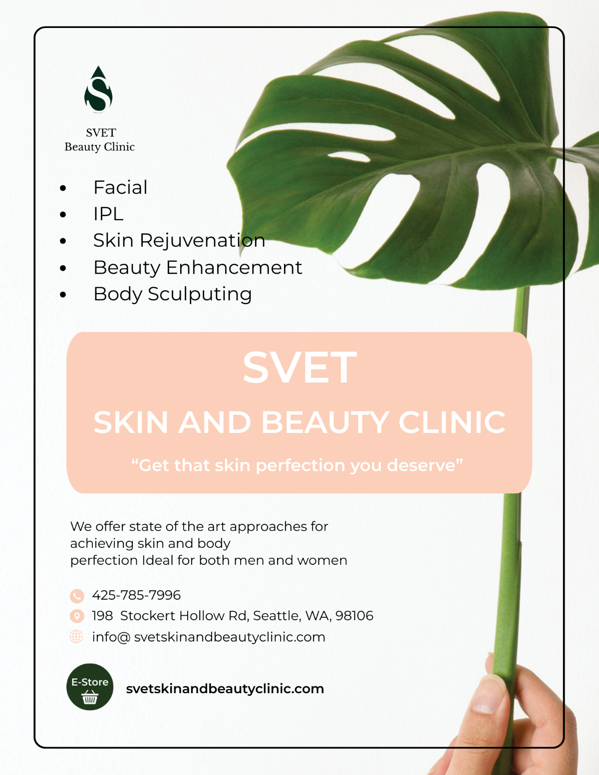 Skin Beauty Clinic Flyer Template