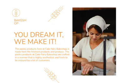Free Bakery Postcard Template to Edit Online