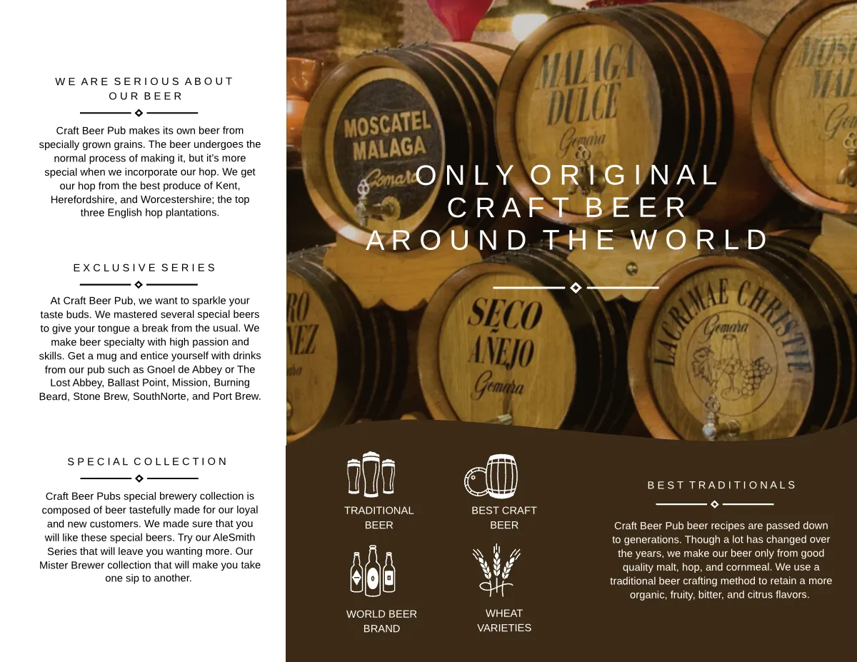 Free Pub Tri-Fold Brochure Template to Edit Online