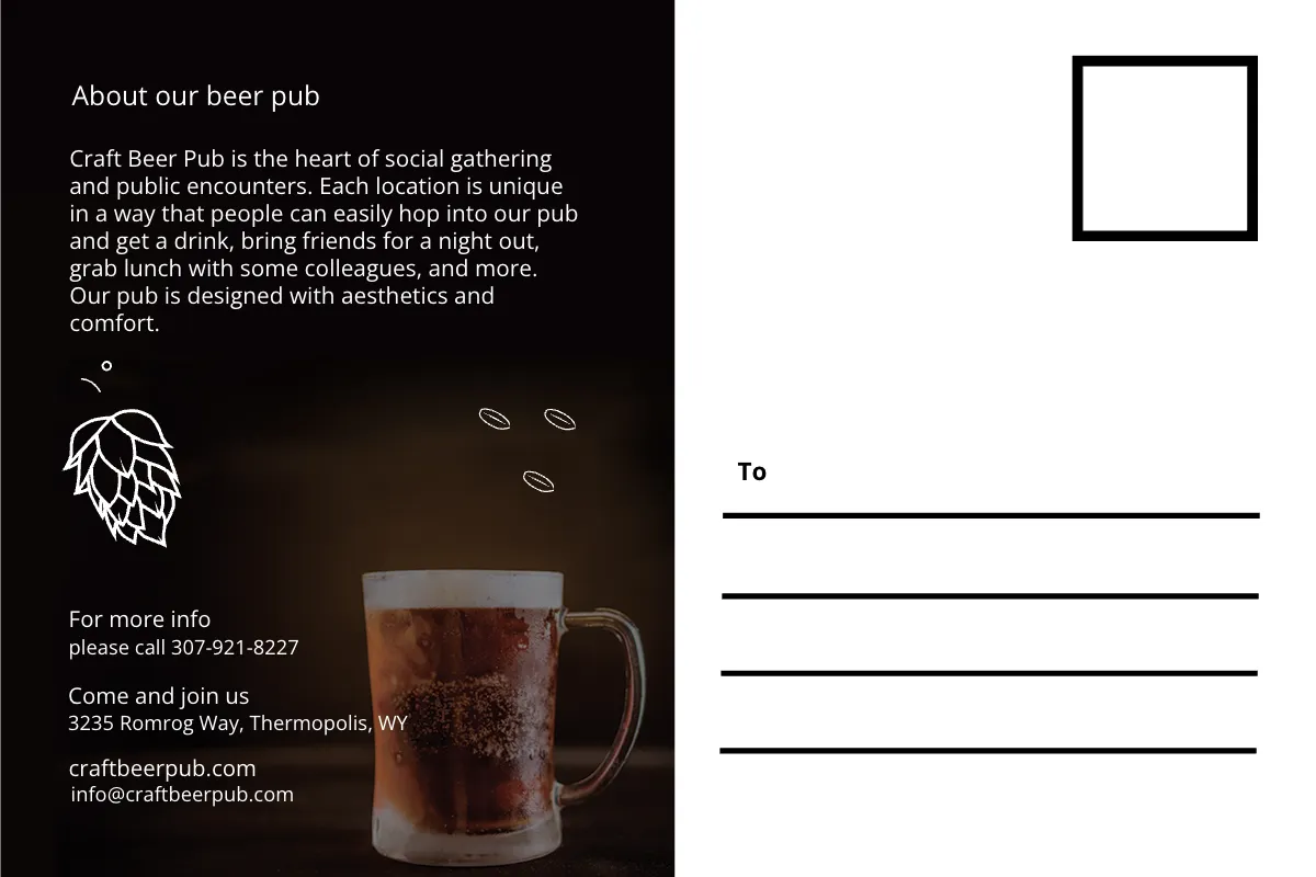 Free Pub Postcard Template to Edit Online