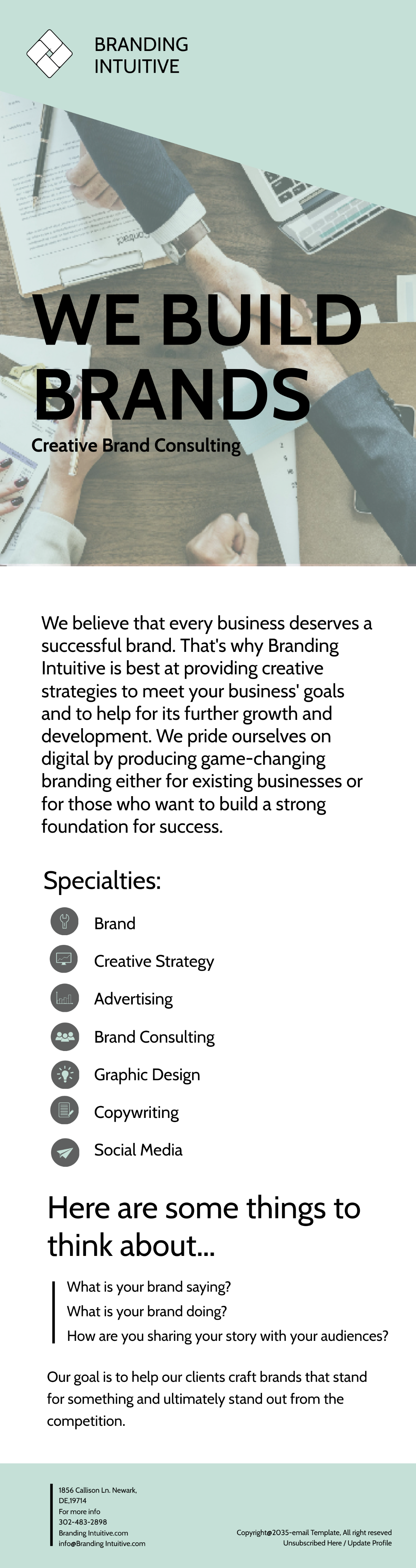 Branding Consultant Email Newsletter Template