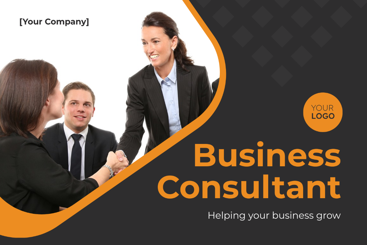 Business Consultant Postcard Template
