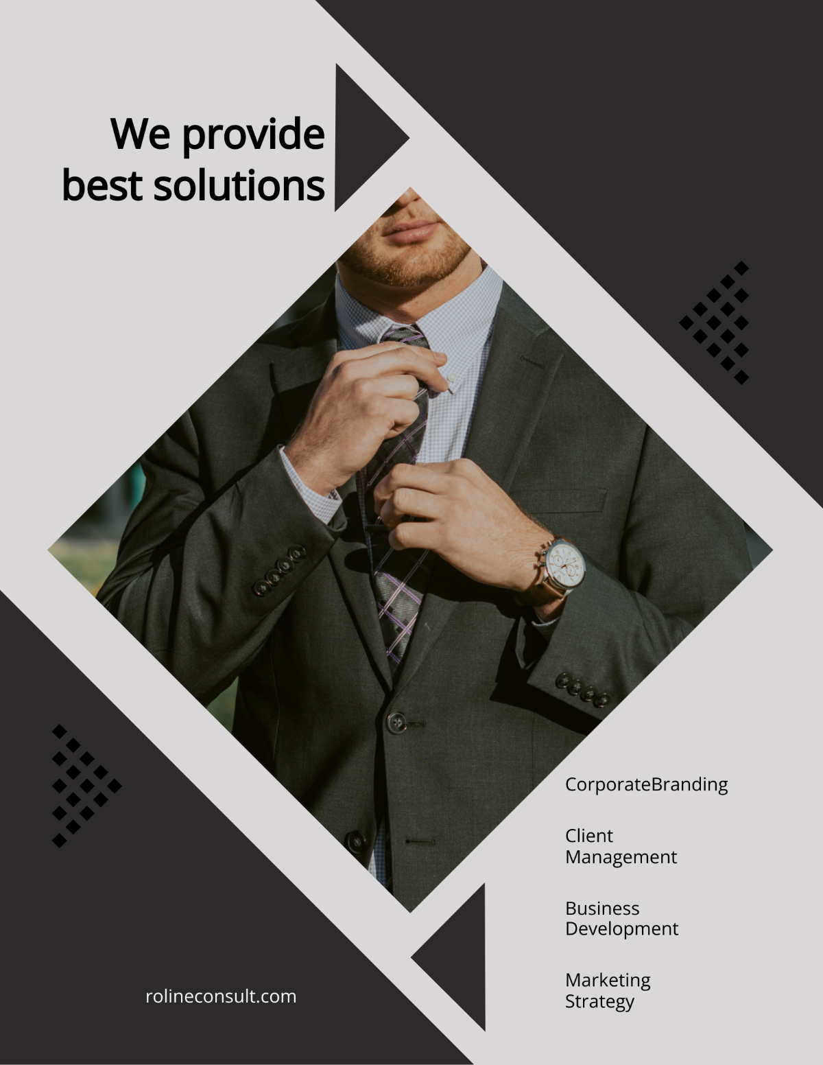 Business Consultant Pamphlet Template