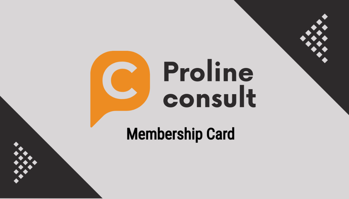 Business Consultant Membership Card Template