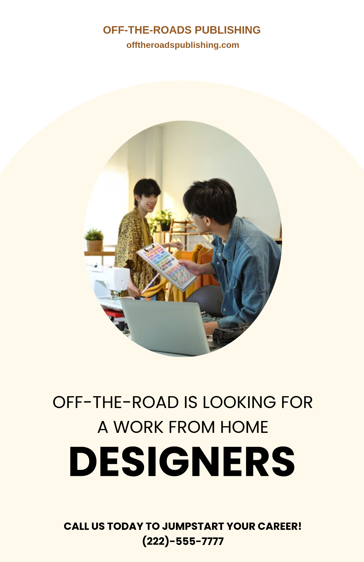 Free Modern Work From Home Poster Template