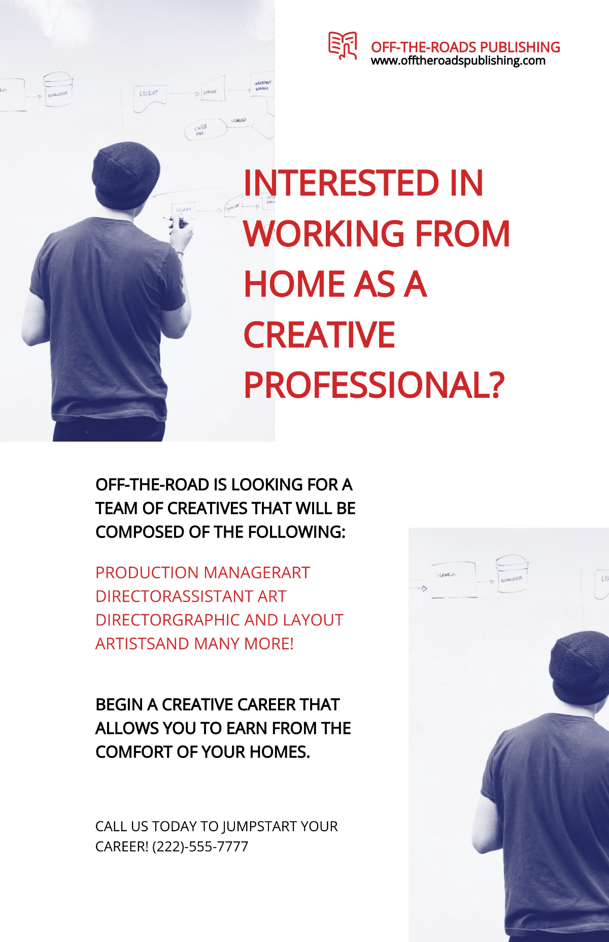 Modern Work From Home Poster Template