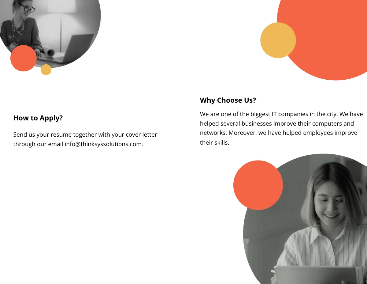 Free Bi-Fold Simple Work From Home Brochure Template to Edit Online