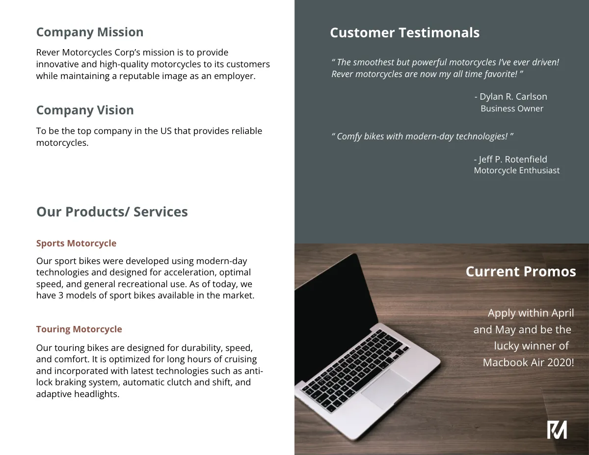 Free Modern Bi-Fold Work From Home Brochure Template to Edit Online