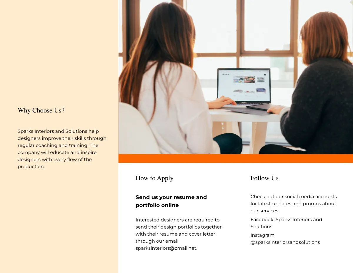 Free Tri-Fold Work Online From Home Brochure Template to Edit Online