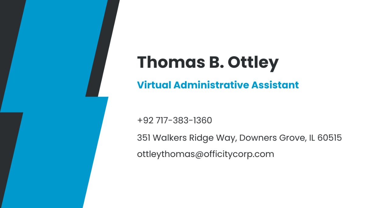 Free Work From Home Job Business Card Template